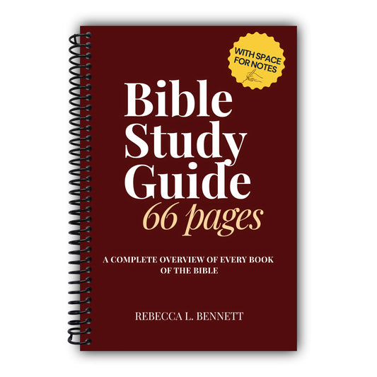 Bible Study Guide 66 Pages: A Complete Overview of Every Book of the Bible — For Men and Women, with Summaries and Note-Taking Sections [Spiral-Bound]