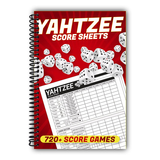 Yahtzee Score Sheets: 720+ Score Games for Scorekeeping, Yahtzee Score Pads, 6 X 9 Large Print Yahtzee Score Book [Spiral-Bound]