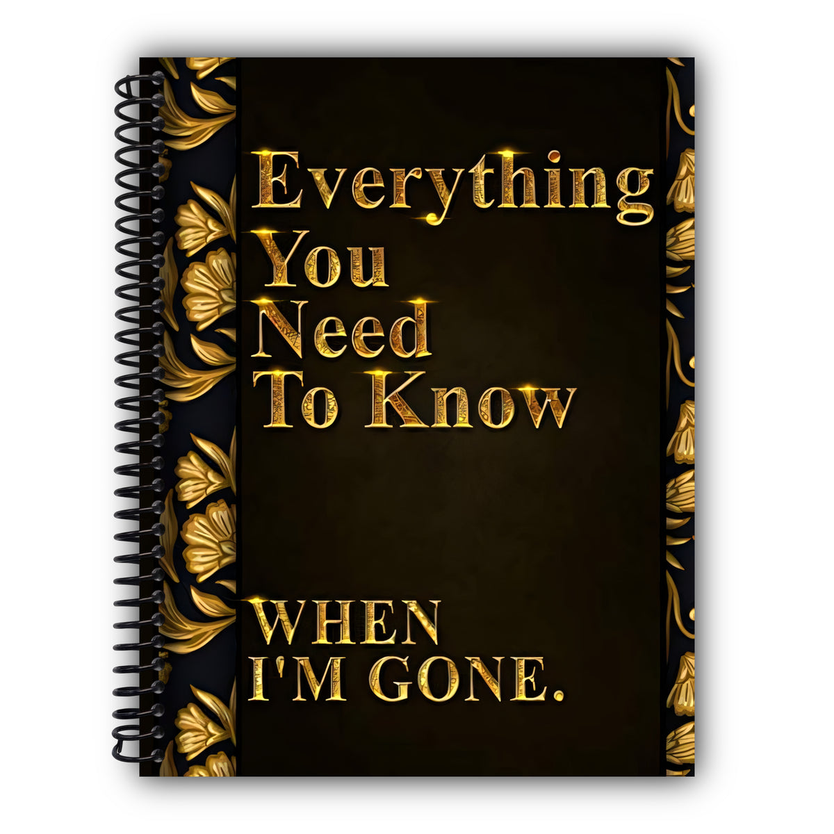 Everything You Need to Know When I'm Gone: After Death Planner, My Final Words & Thoughts, Personal Wishes, Online Accounts, Important Information ... Leave Behind I'm Dead Now What Record Keeper [Spiral-Bound]