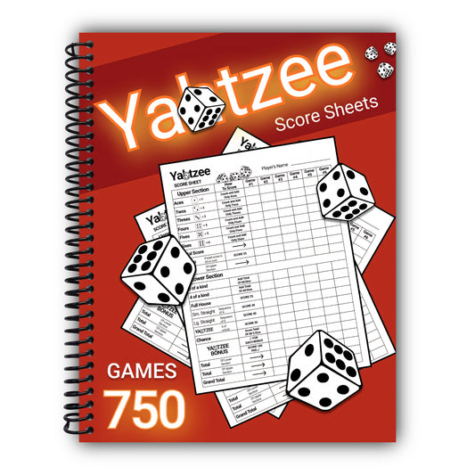 Yatzee Score Pads: Large Print Sheets for Scorekeeping (Score Book) [Spiral-Bound]