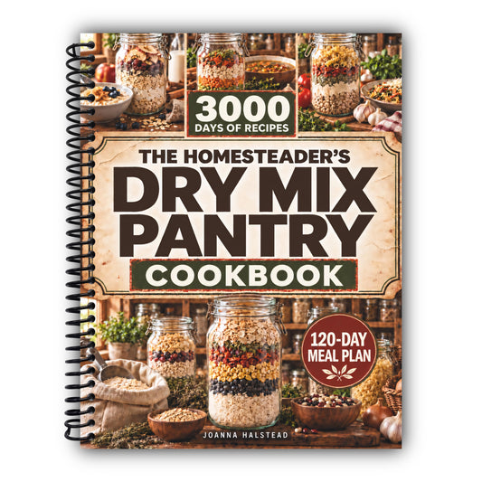 The Homesteader’s Dry Mix Pantry Cookbook: 3000 Days of Quick Breakfasts, Cozy Soups, Family Dinners, and Easy Desserts Made with Water Alone, with a 120-Day Meal Plan to Make Busy Weeknights Easier [Spiral-Bound]