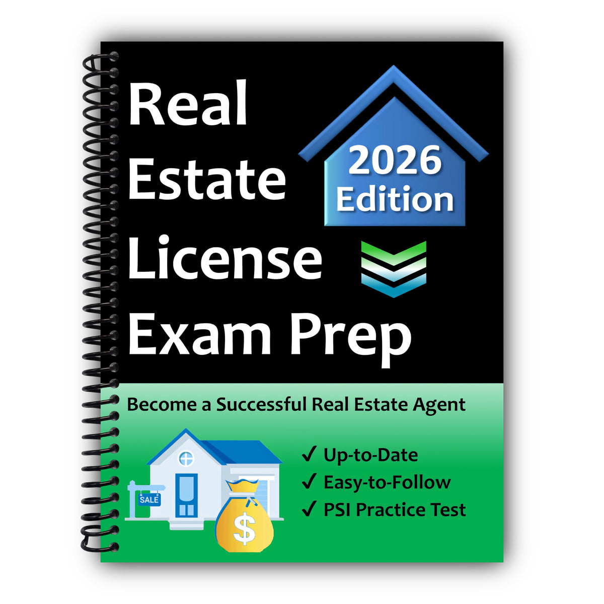 National Real Estate Salesperson License Exam Prep: Everything You Need to Become a Real Estate Agent → Study Guide, Math Calculations, Practice Test Similar to Exam, Term Dictionary & More! [Spiral-Bound]