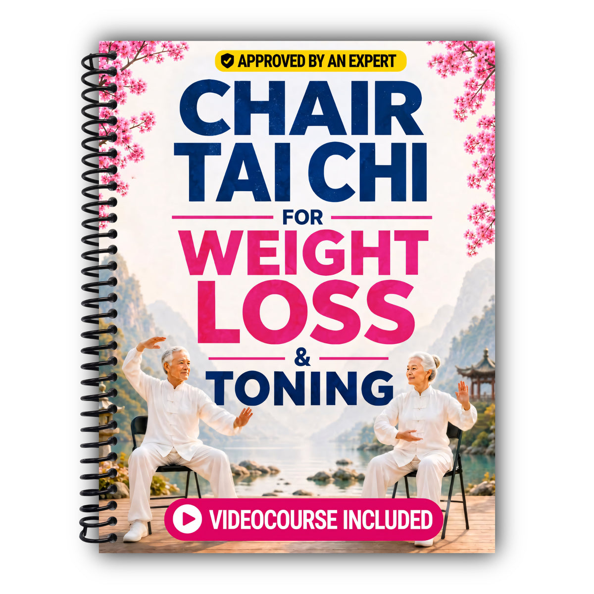 Chair Tai Chi for Weight Loss and Toning: A 28-Day Full-Body Program with Step-by-Step Guidance to Lose Weight, Tone Your Arms, Legs, and Core. ... 100+ Illustrations (Chair Tai Chi for Life) [Spiral-Bound]