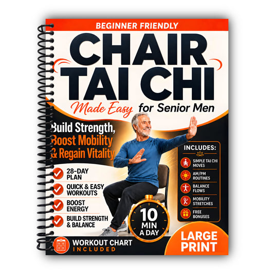 Chair Tai Chi for Senior Men: Gentle 10-Minute Seated Workouts to Rebuild Strength, Balance and Energy, Ease Stiff Joints, and Stay Steady, Independent and Active After 60 [Spiral-Bound]