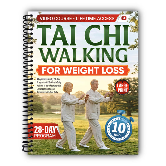 Tai Chi Walking for Weight Loss: A Beginner-Friendly 28-Day Program with 10-Minute Daily Walking to Burn Fat Naturally, Enhance Mobility, and Reconnect with Your Body [Spiral-Bound]