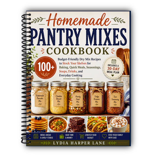 Homemade Pantry Mixes Cookbook: 100+ Budget-Friendly Dry Mix Recipes to Stock Your Shelves for Baking, Quick Meals, Seasonings, Soups, Drinks, and Everyday Cooking — Includes a 30-Day Meal Plan [Spiral-Bound]