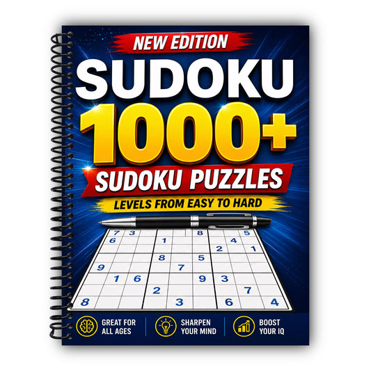 1000+ Sudoku Puzzles for Adults: A Book With More Than 1000 Sudoku Puzzles from Easy to Hard for adults. [Spiral-Bound]