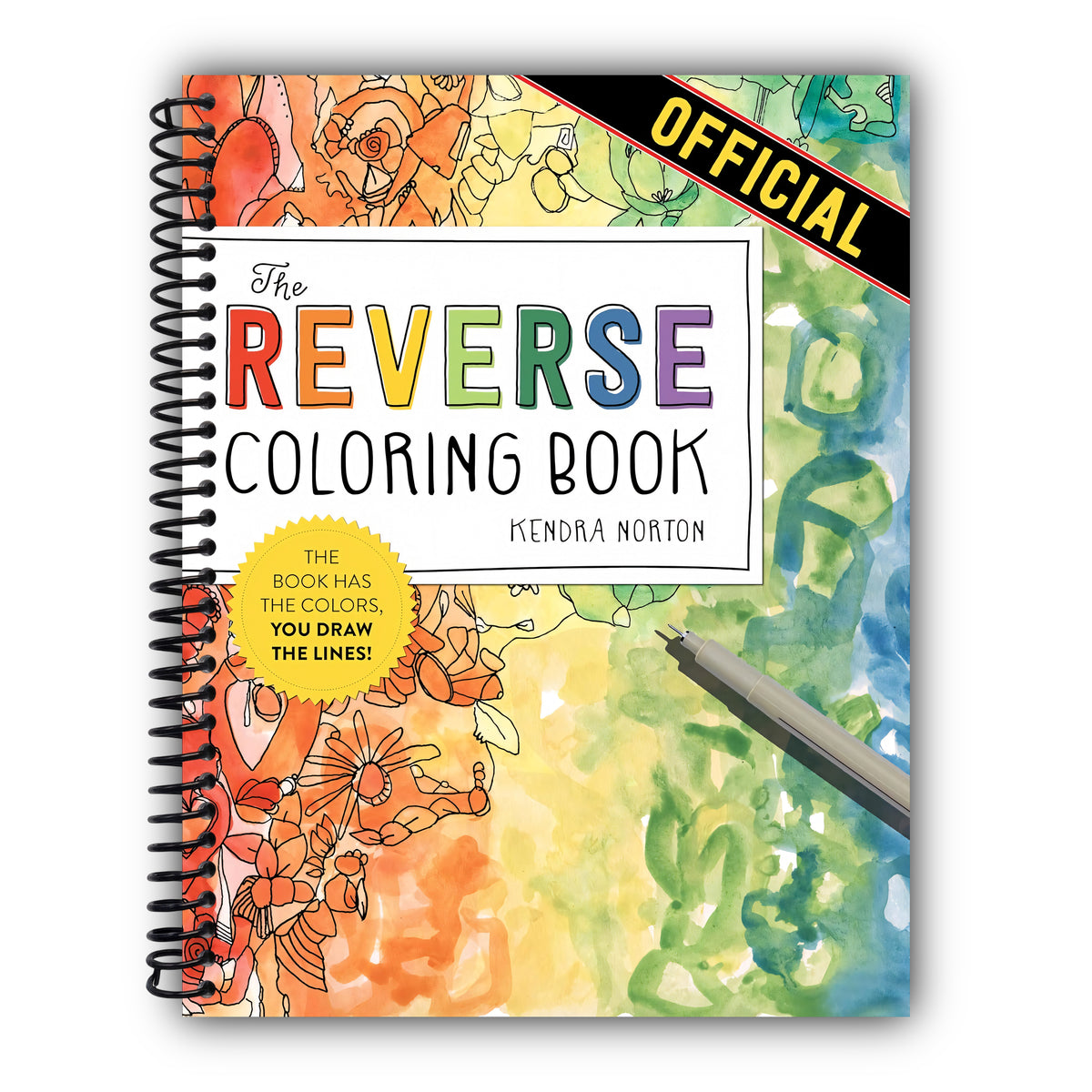 The Reverse Coloring Book™: The Book Has the Colors, You Draw the Lines! [Spiral-Bound]