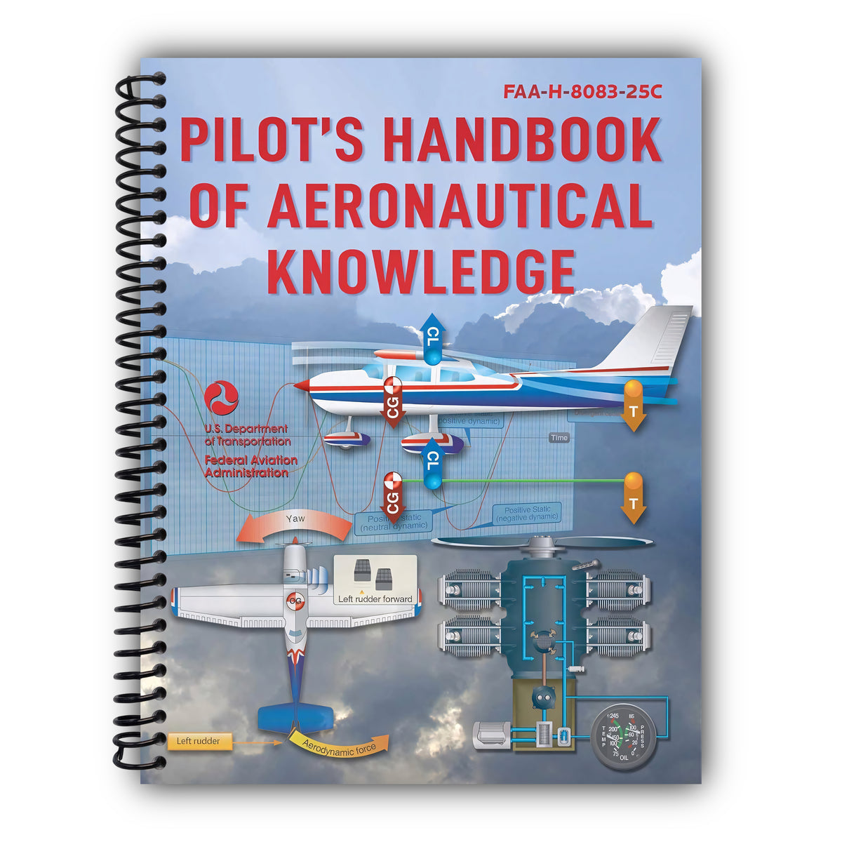 Pilot's Handbook of Aeronautical Knowledge: FAA-H-8083-25C [Spiral-Bound]