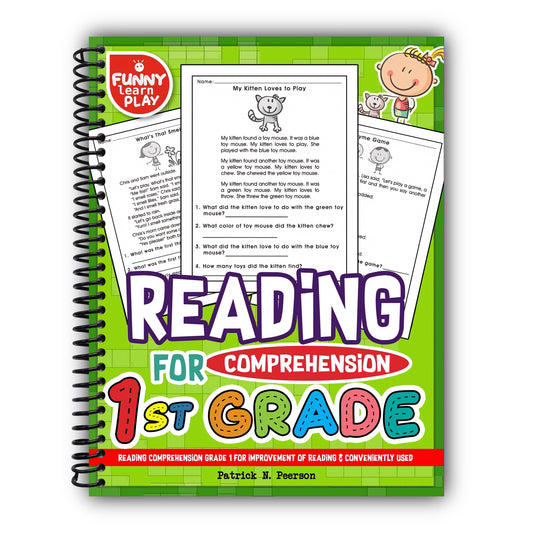 Reading Comprehension Grade 1 for Improvement of Reading & Conveniently Used: 1st Grade Reading Comprehension Workbooks for 1st Graders to Combine Fun ... (Reading Comprehension Grade 1, 2, 3 Series) [Spiral-Bound]