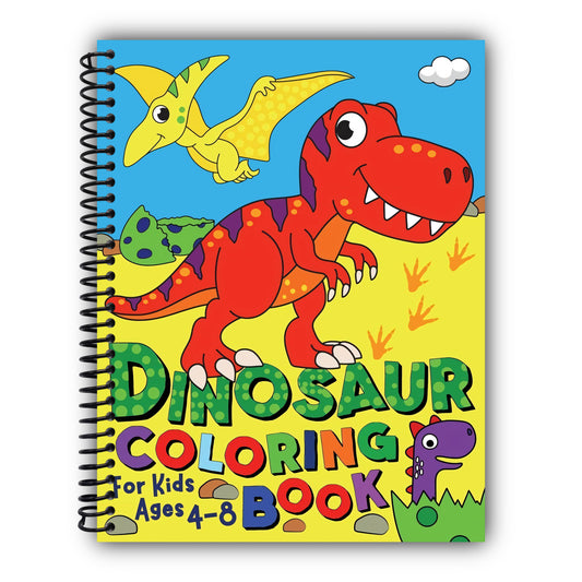 Dinosaur Coloring Book: For Kids ages 4-8 (Silly Bear Coloring Books) [Spiral-Bound]