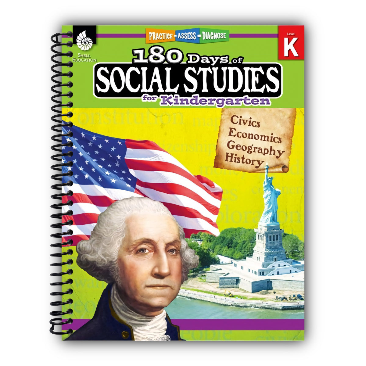 180 Days®: Social Studies for Kindergarten: Practice, Assess, Diagnose [Spiral-Bound]