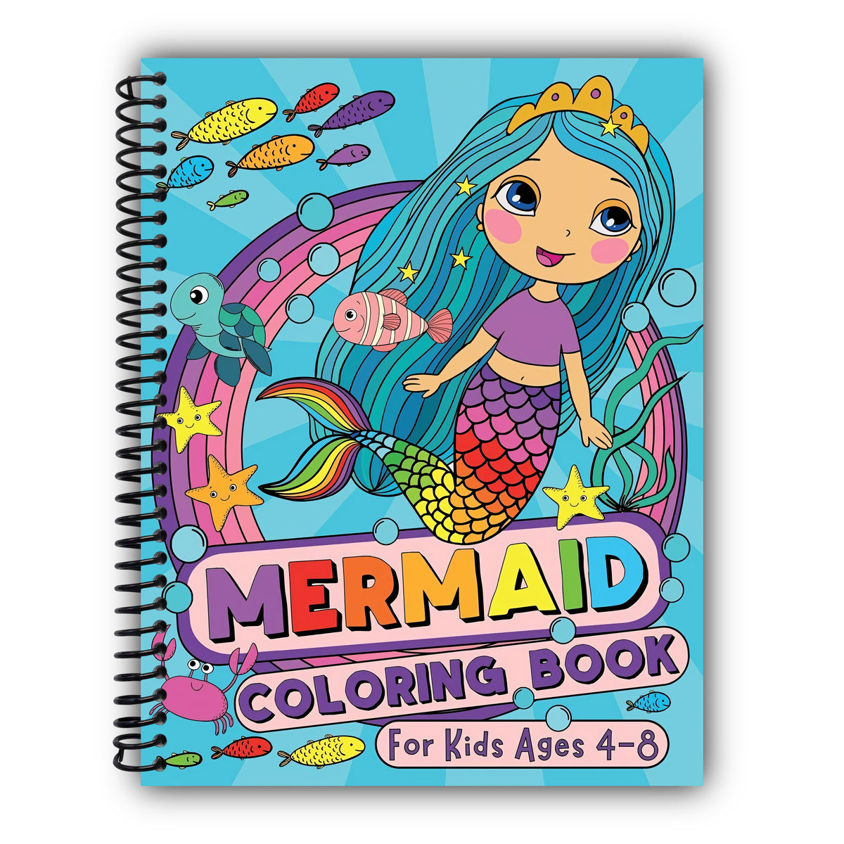 Mermaid Coloring Book: For Kids Ages 4-8 (US Edition) (Silly Bear Coloring Books) [Spiral-Bound]