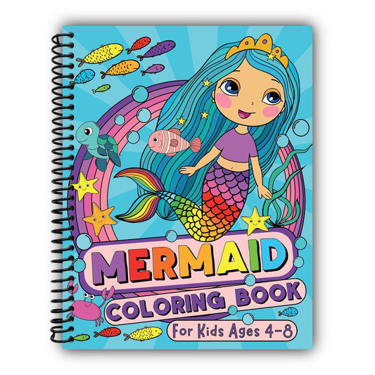 Mermaid Coloring Book: For Kids Ages 4-8 (US Edition) (Silly Bear Coloring Books) [Spiral-Bound]